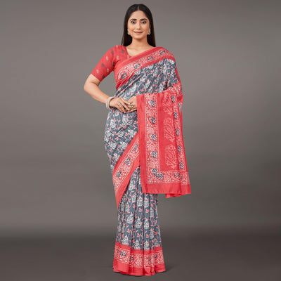 grey-casual-wear-floral-printed-art-silk-saree-135451