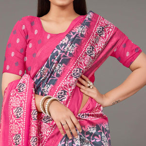 grey-casual-wear-floral-printed-art-silk-saree-135450