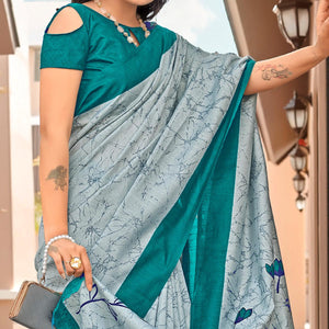 grey-casual-wear-floral-printed-bhagalpuri-sarees-138479