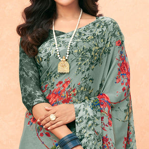 grey-casual-wear-floral-printed-chiffon-saree-142014