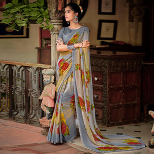 grey-casual-wear-floral-printed-chiffon-saree-with-fancy-blouse-127073