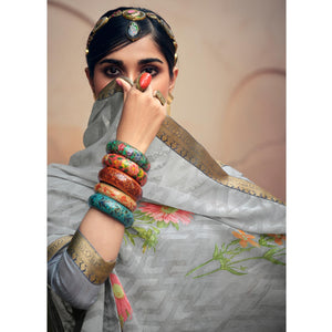 grey-casual-wear-floral-printed-chiffon-saree-with-fancy-lace-127806