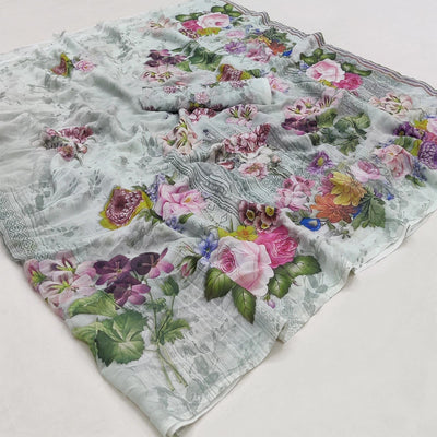 grey-casual-wear-floral-printed-georgette-saree-141682