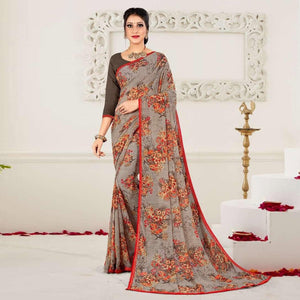 grey-casual-wear-floral-printed-georgette-saree-137839