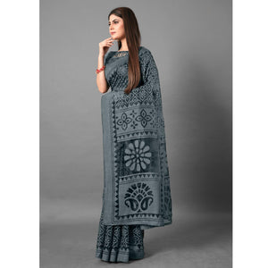 grey-casual-wear-flower-brasso-saree-111437
