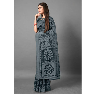 grey-casual-wear-flower-brasso-saree-111437