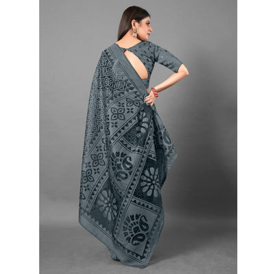 grey-casual-wear-flower-brasso-saree-111437