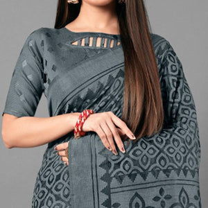 grey-casual-wear-flower-brasso-saree-111437