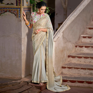 grey-casual-wear-foil-printed-georgette-saree-120896