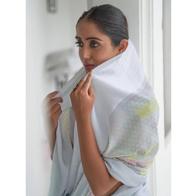 grey-casual-wear-foil-printed-georgette-saree-with-jacquard-border-127816