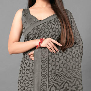grey-casual-wear-geometric-brasso-saree-111429