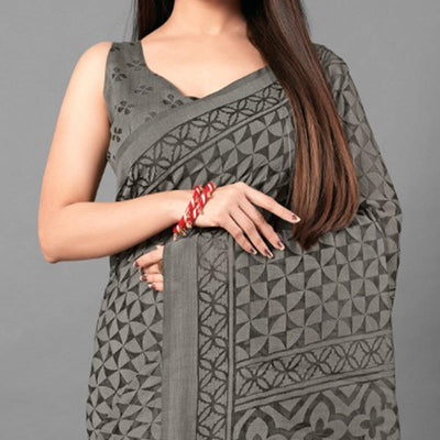 grey-casual-wear-geometric-brasso-saree-111429