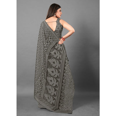grey-casual-wear-geometric-brasso-saree-111429