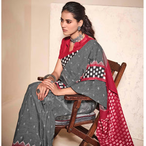 grey-casual-wear-ikkat-printed-mul-mul-cotton-saree-127717