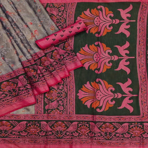 grey-casual-wear-printed-art-silk-saree-140066