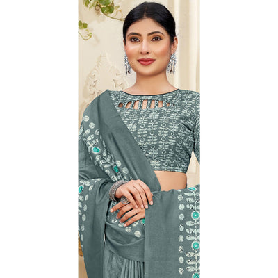 grey-casual-wear-printed-art-silk-saree-141002