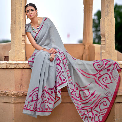 grey-casual-wear-printed-cotton-silk-saree-123673