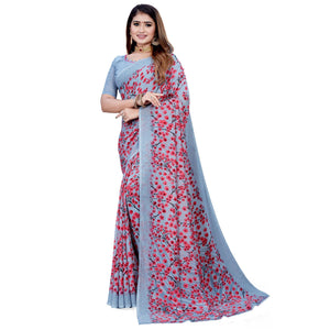 grey-casual-wear-printed-georgette-saree-140936