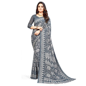 grey-casual-wear-printed-georgette-saree-140925