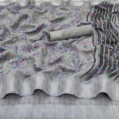 grey-casual-wear-printed-linen-cotton-saree-128630