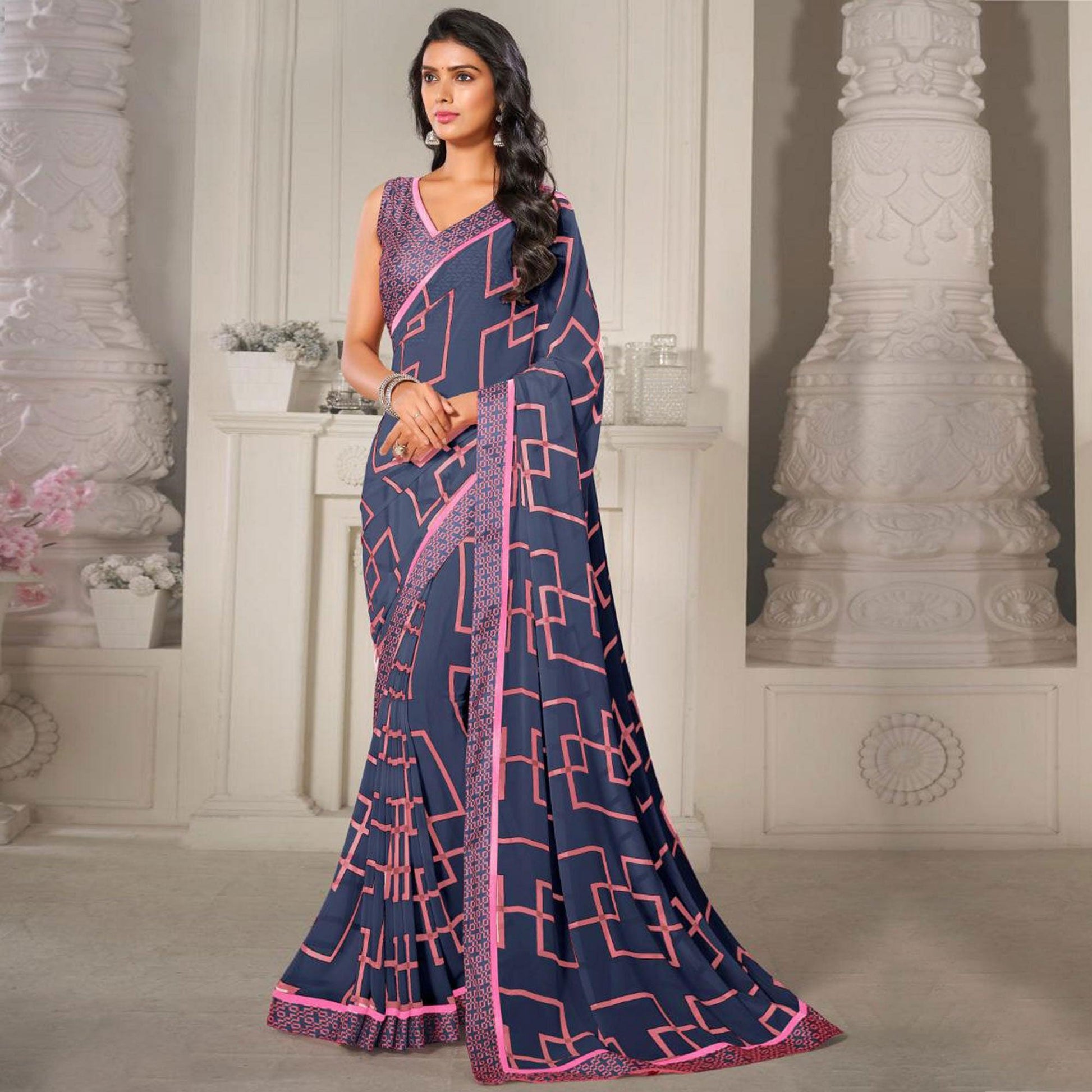 grey-casual-wear-printed-satin-saree-130715