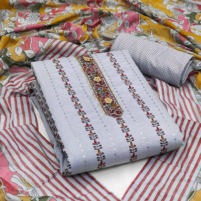 lavender-casual-wear-sequence-printed-cotton-dress-material-134323