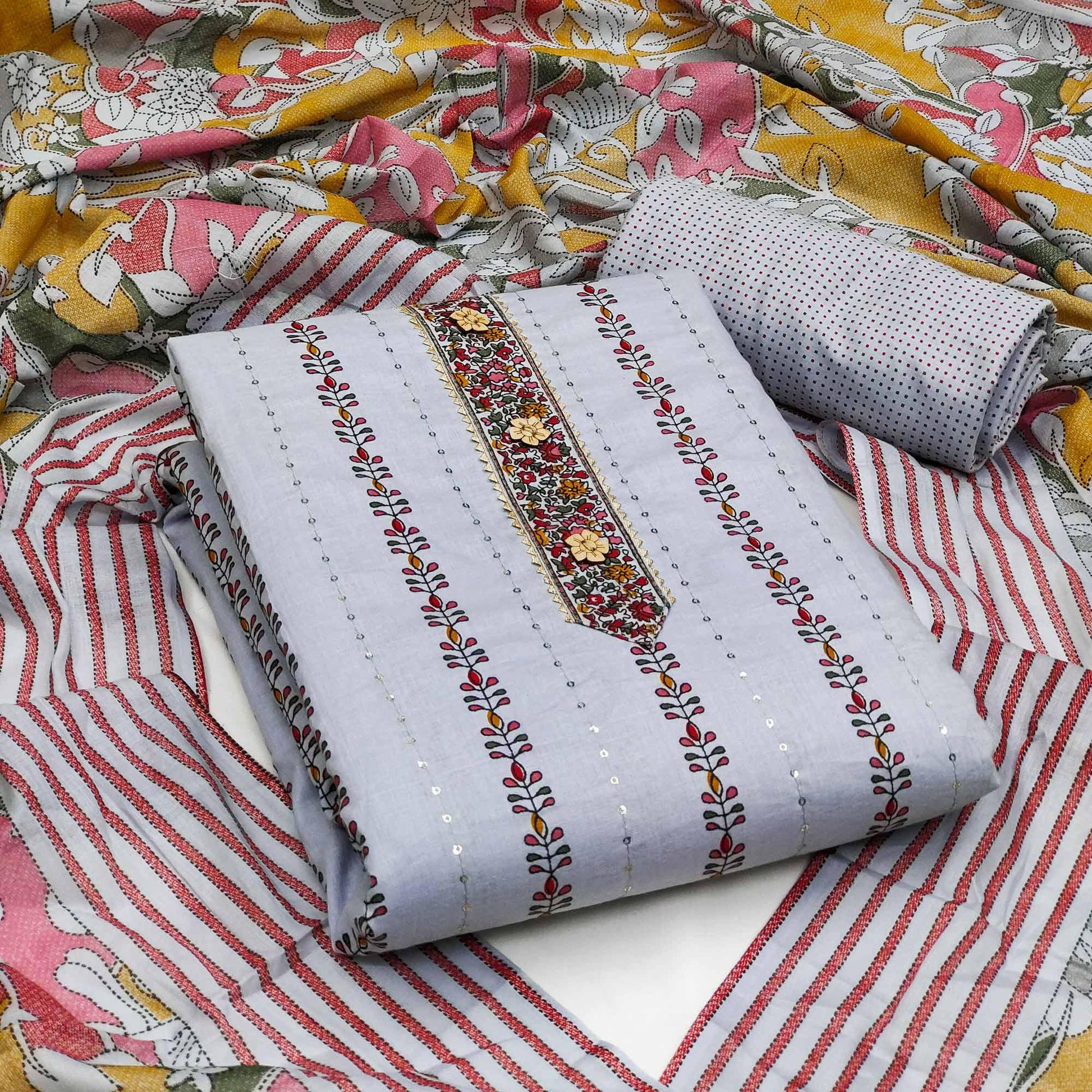 lavender-casual-wear-sequence-printed-cotton-dress-material-134323