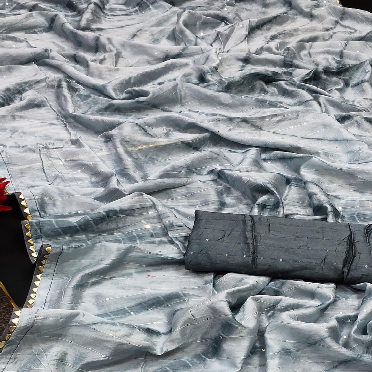 grey-casual-wear-sequence-work-pure-cotton-silk-saree-126155