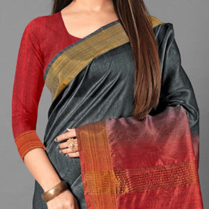 grey-casual-wear-solid-cotton-silk-saree-111486