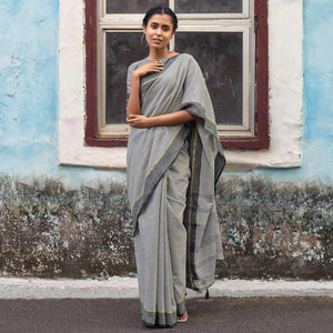 grey-casual-wear-solid-linen-saree-138940