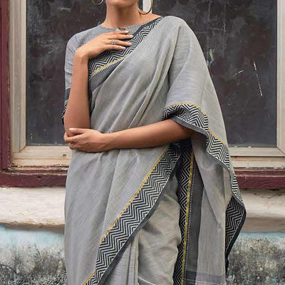 grey-casual-wear-solid-linen-saree-138940