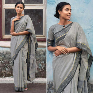 grey-casual-wear-solid-linen-saree-138940