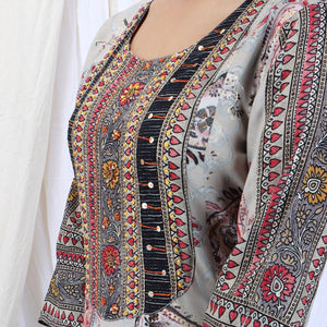 grey-casual-wear-stripes-printed-rayon-long-kurti-122755