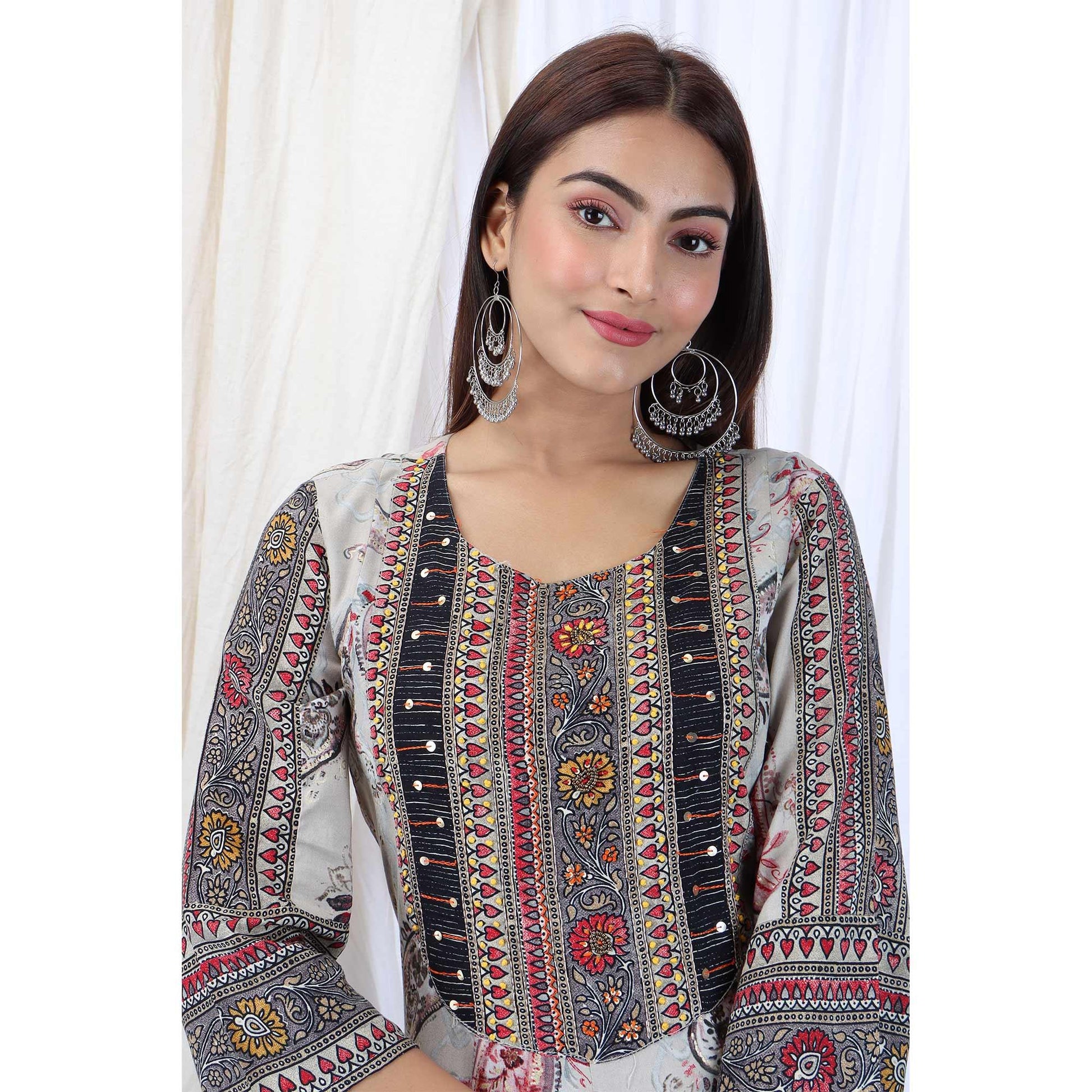 grey-casual-wear-stripes-printed-rayon-long-kurti-122755