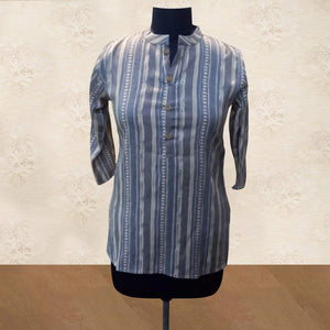 grey-casual-wear-stripes-printed-rayon-top