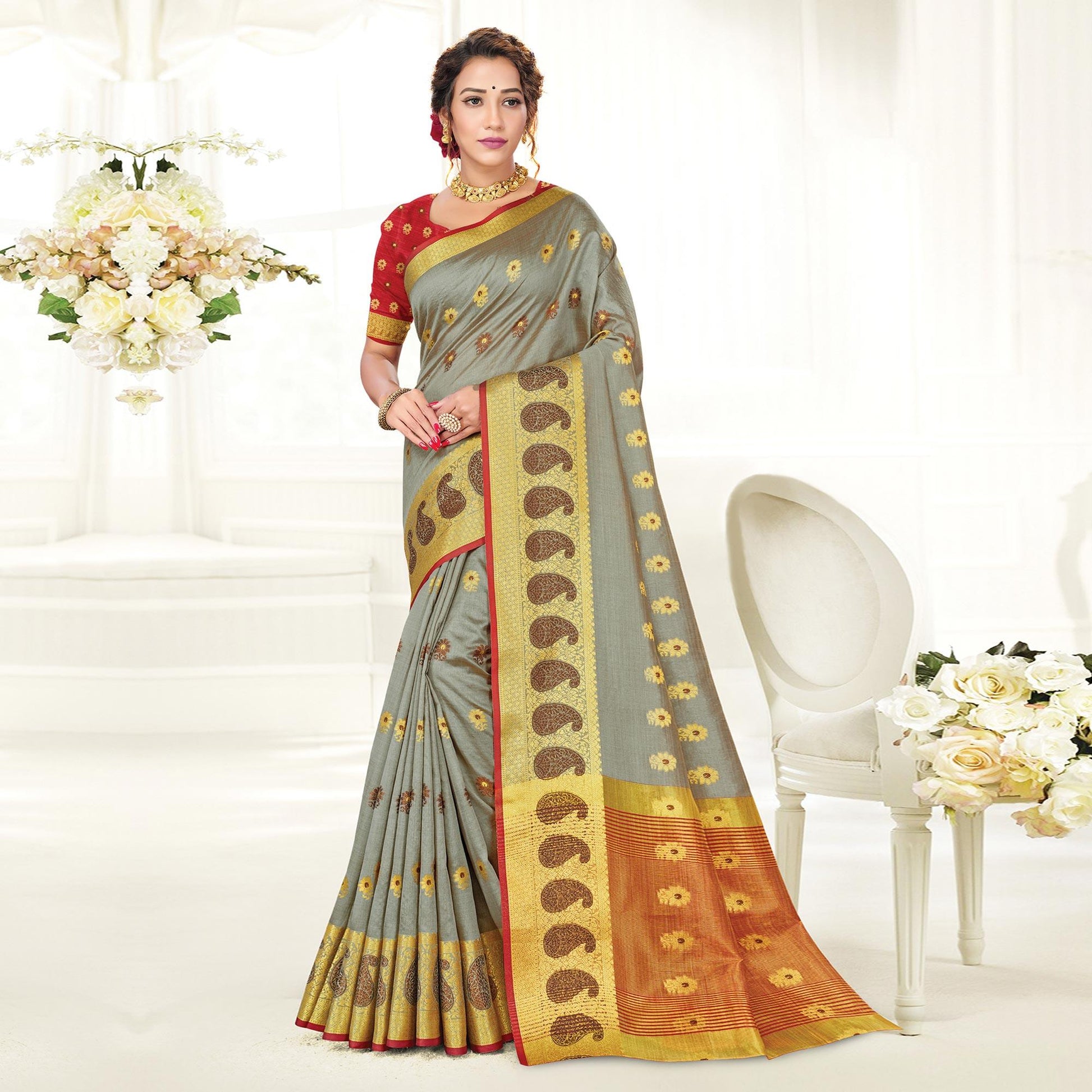 grey-casual-wear-woven-cotton-handloom-saree-115719