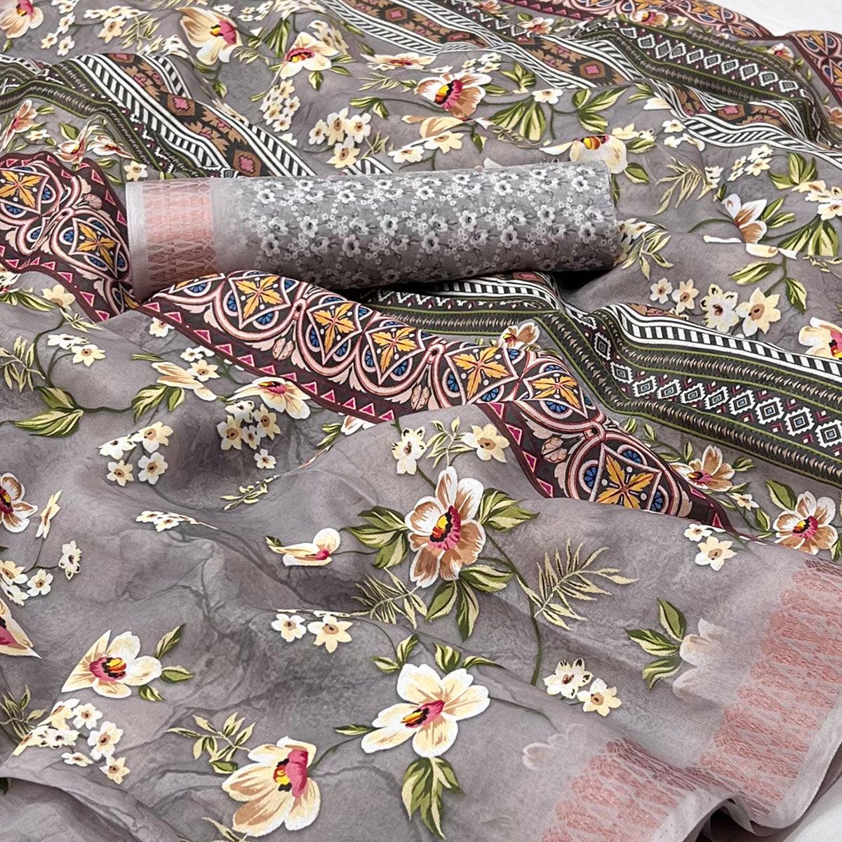 grey-digital-printed-cotton-silk-saree