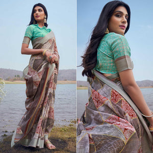 grey-digital-printed-linen-saree-2