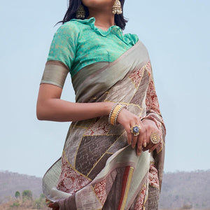 grey-digital-printed-linen-saree-2