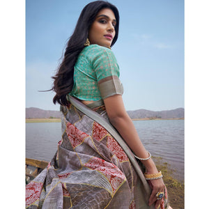 grey-digital-printed-linen-saree-2