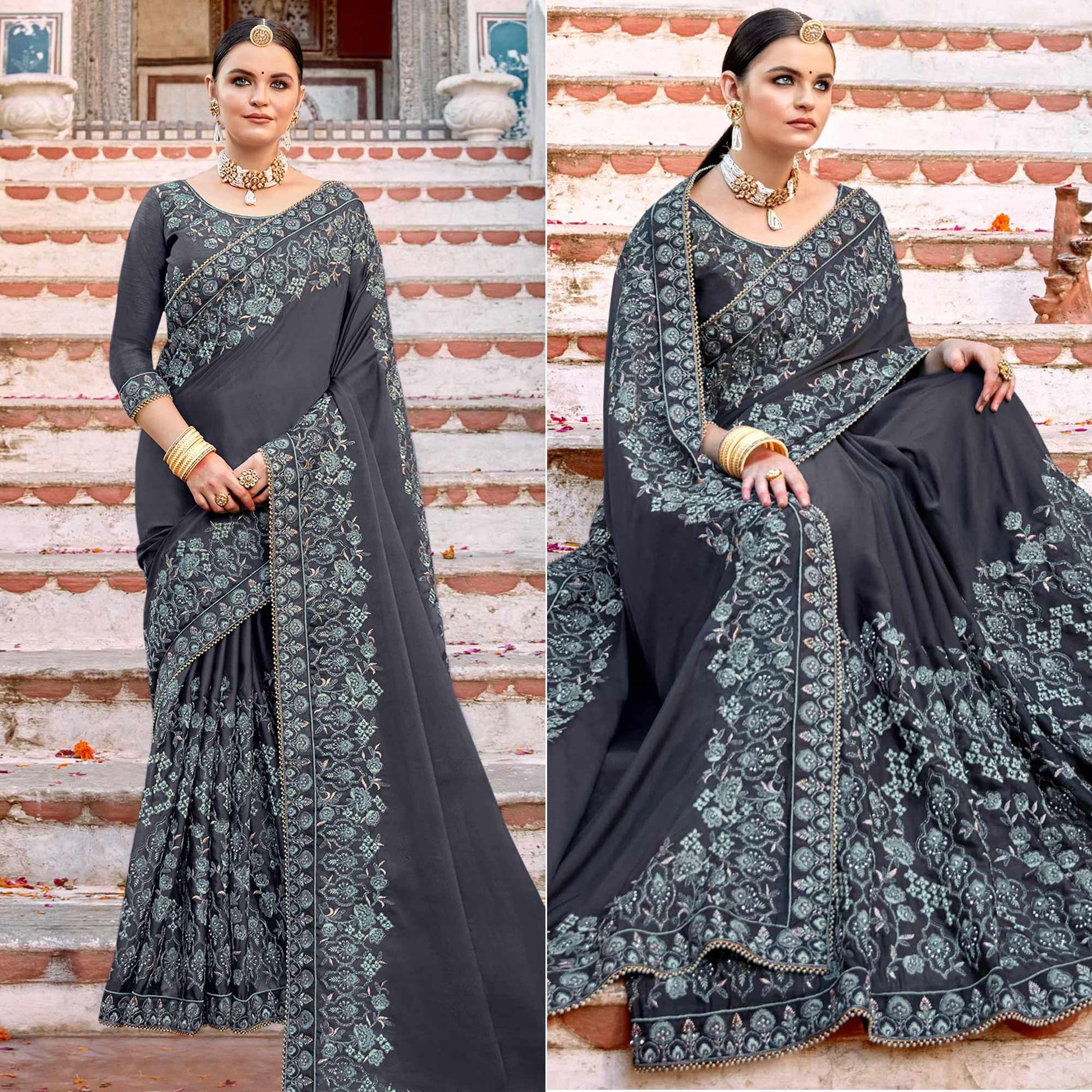 grey-embellished-with-embroidered-art-silk-saree