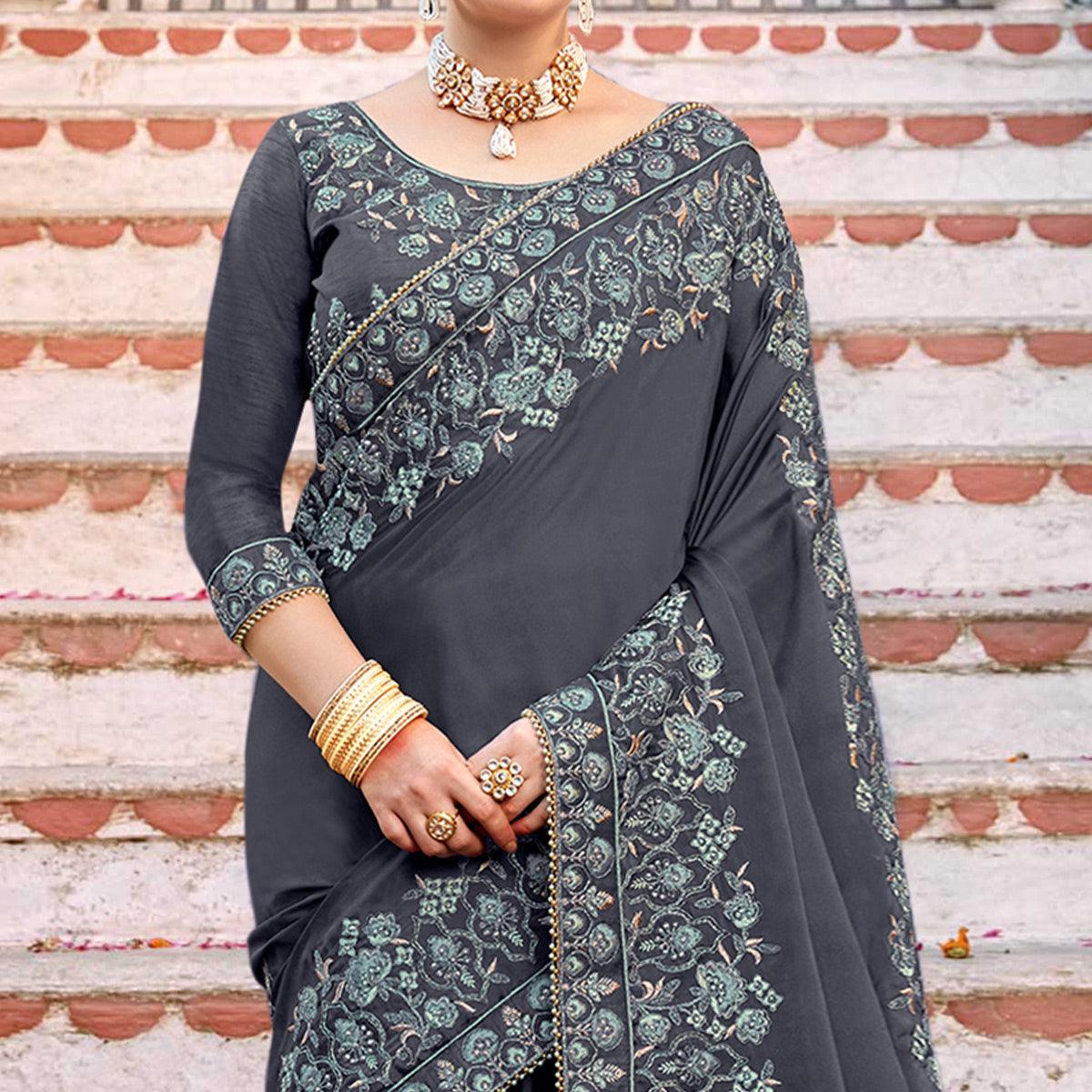grey-embellished-with-embroidered-art-silk-saree