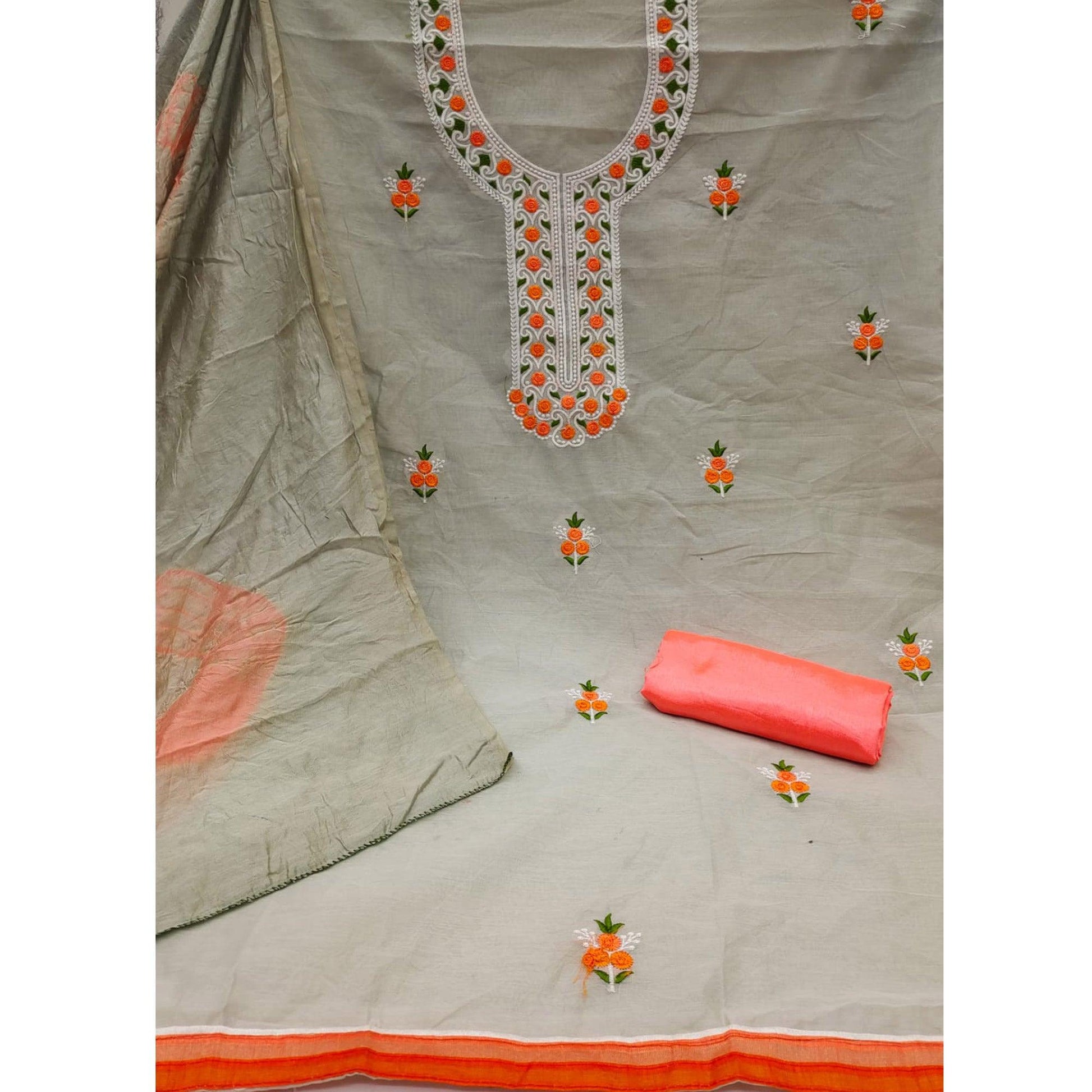 grey-embroidered-chanderi-dress-material-1