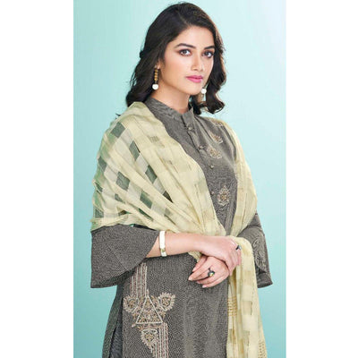 grey-embroidered-cotton-kurti-pant-set-with-dupatta-143125