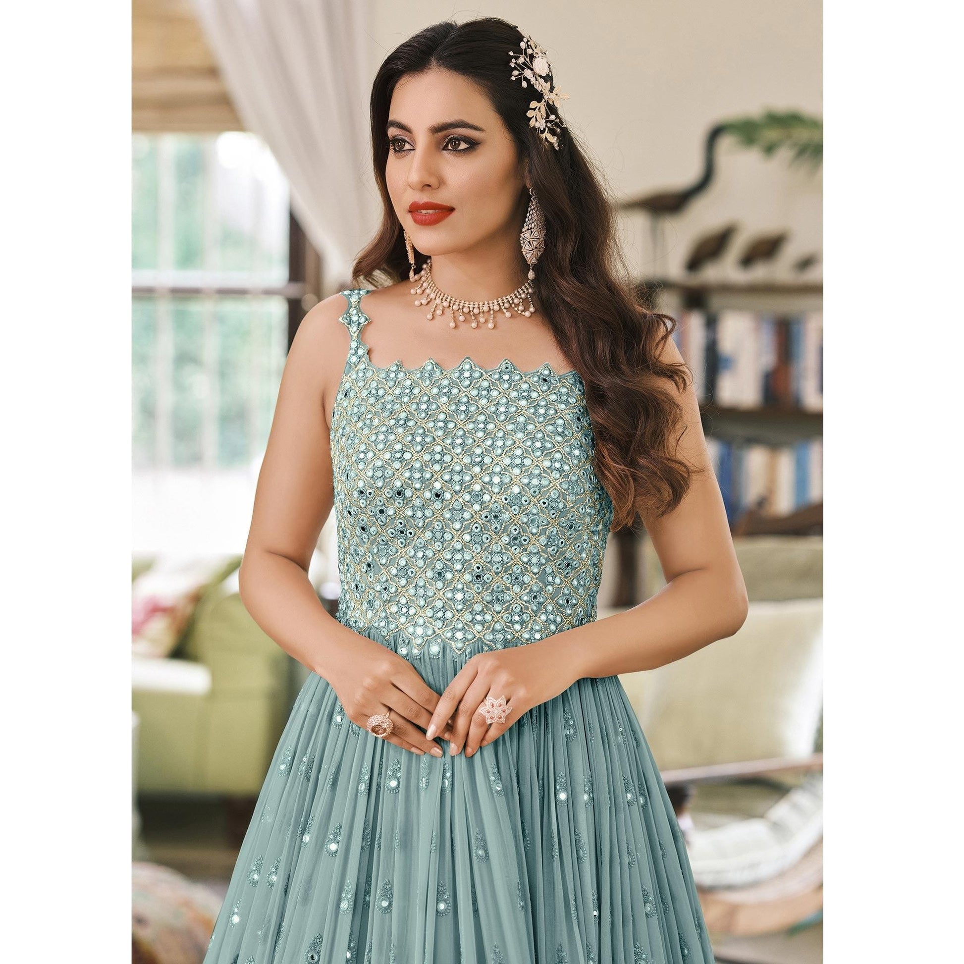 grey-embroidered-georgette-gown