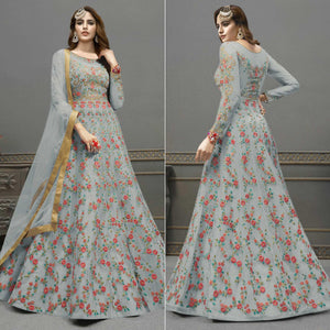grey-embroidered-netted-anarkali-suit