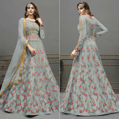 grey-embroidered-netted-anarkali-suit