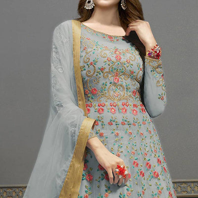 grey-embroidered-netted-anarkali-suit