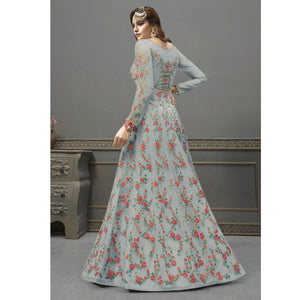 grey-embroidered-netted-anarkali-suit