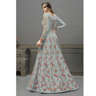 grey-embroidered-netted-anarkali-suit